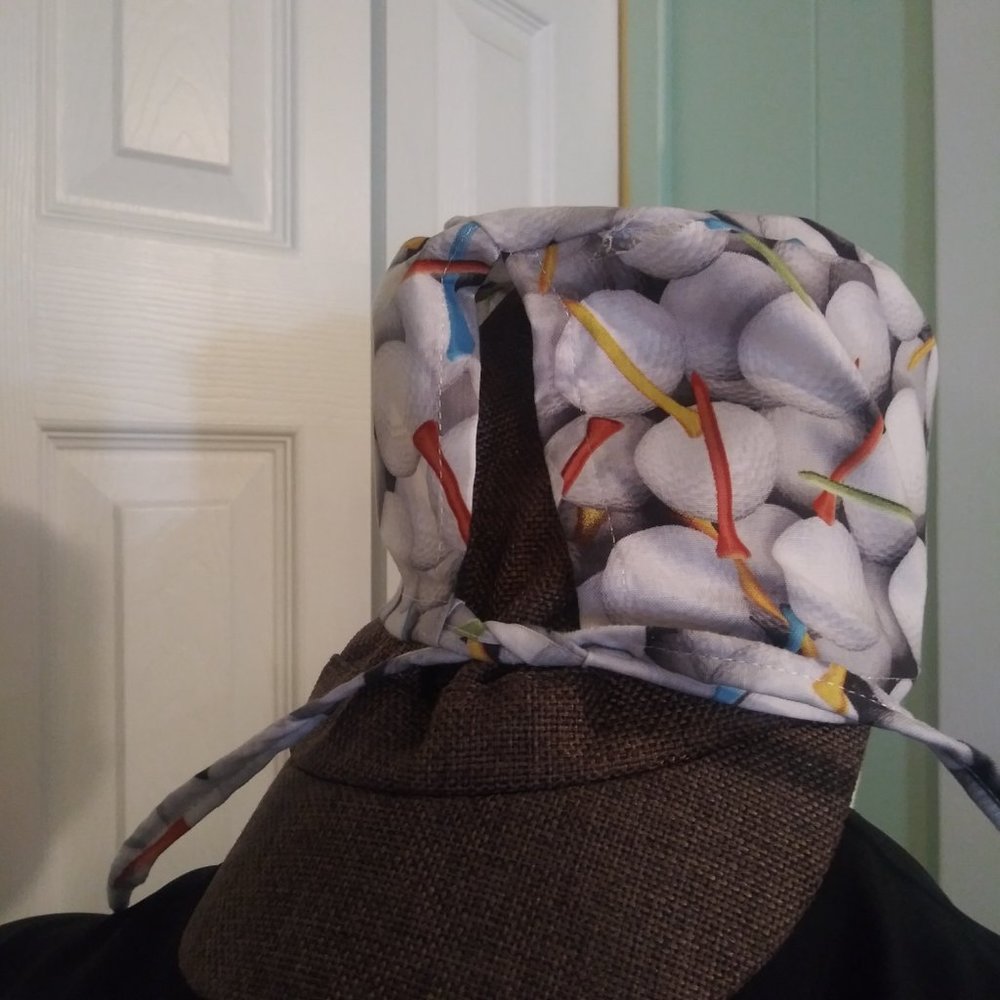 2295 Jeaniemade Short Size Surgery Cap/Do-Rag With Ties in The Back - Picture 3 of 3